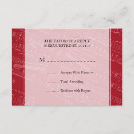 RSVP Planilha Música Vermelha de Casamento Elegant