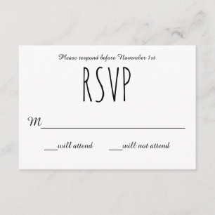 RSVP Preto/Branco - Placa RSVP