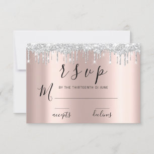 RSVP Preto Branco Rosa Cinza Prata Pingos