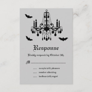 RSVP Preto Chandelier e Damask