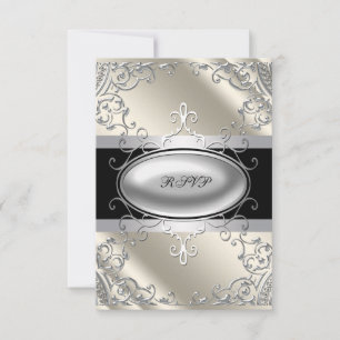 RSVP Preto de Prata Negra