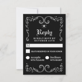 RSVP Preto do Halloween White Scroll 3,5x5