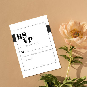 RSVP Preto e Branco mínimo