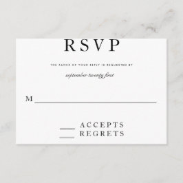 RSVP Preto e Branco Moderno
