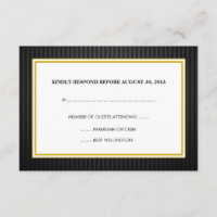 RSVP profissional de negócios Dourado