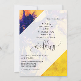 *~* RSVP QR AP13 Convite Exótico de Palmas FOTO