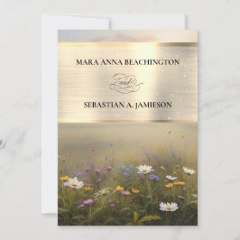 *~* RSVP QR AR31 Misty Flowers Convite de Casament