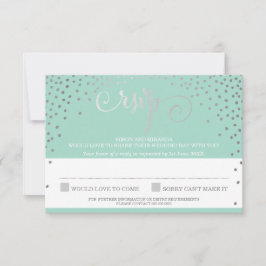 RSVP RESPLY chic rústica mini prata confetti mini 