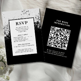 RSVP Resposta de Casamento Cartão QR Código de Ele
