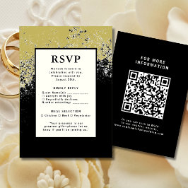RSVP Resposta de Casamento Cartão QR Código de Ele