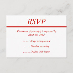 RSVP, Resposta ou Cartão de Resposta de Evento Ver