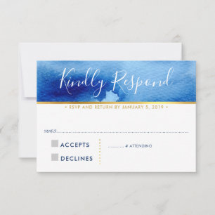 RSVP RESPOSTA PLACA de resposta inteligente azul