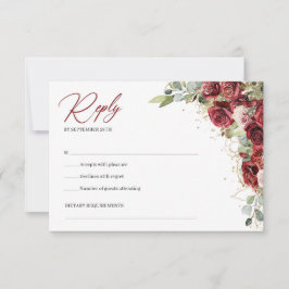 RSVP rosa burgundy pintinho cartão verde eucalyptus rsv