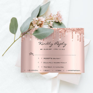 RSVP Rosa Weddin Glitter Chá de panela Black Drive