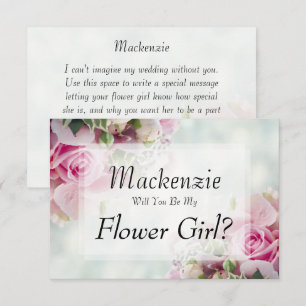 RSVP Rosas Rosa, Você Será Meu Cartão De Menina Flor?