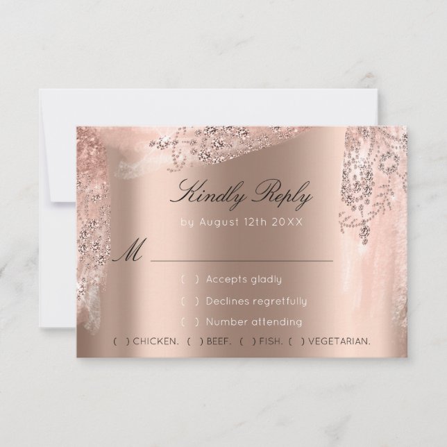 RSVP Rose Weddin Brilho Festa de Noiva Preta Vesti (Frente)