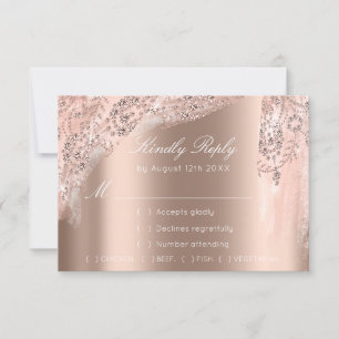 RSVP Rose Weddin Brilho Festa de Noivado Vestido P