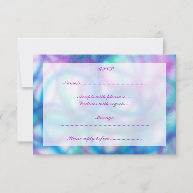 RSVP Roxo, Teal e Azul. (Frente)