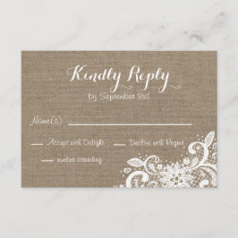 RSVP Russo em Burlap e Lace