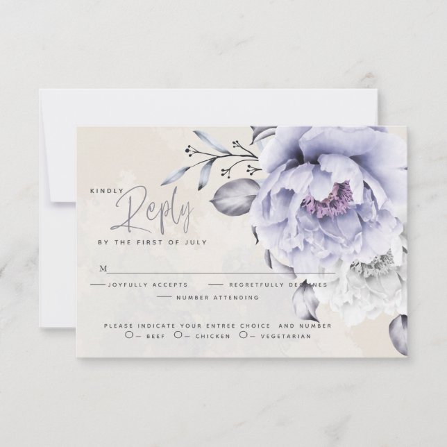 RSVP | Rustic Lilac e Alabaster Peony Floral (Frente)