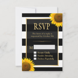RSVP Rustic Sunflower Black White Strike