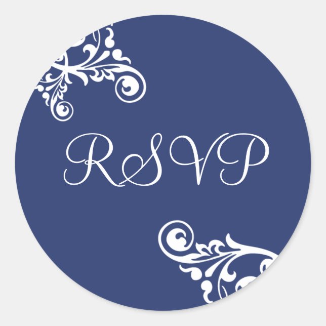RSVP — Selo do adesivo de envelopes florescente (Frente)