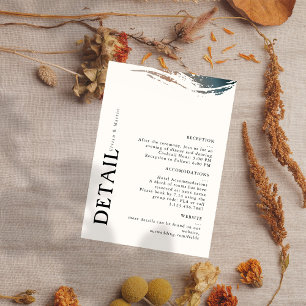 RSVP Sempre e para Cartão Detalhado de Casamento de Ete