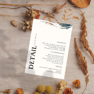 RSVP Sempre e para Cartão Detalhado de Casamento de Ete