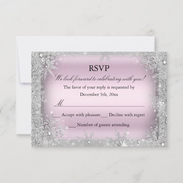 RSVP Silver Winter Wonderland Pink Sweet 16 2 (Frente)