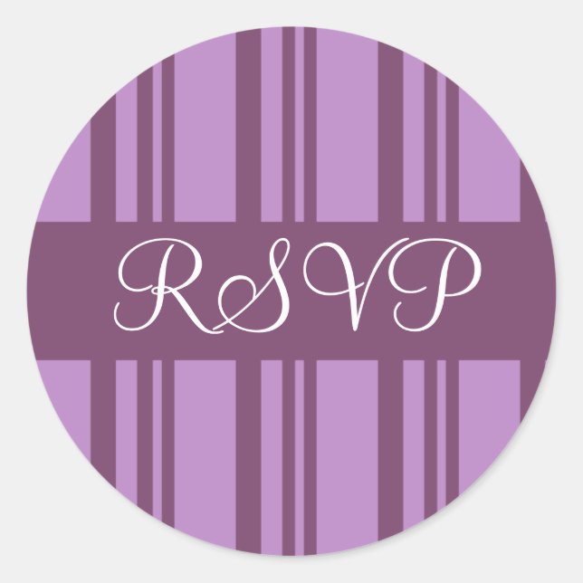 RSVP Stripes Envelope Selo do Adesivo (Frente)