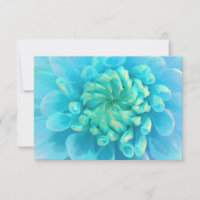 RSVP Turquoise Blue Dahlia Flower in Watercolor