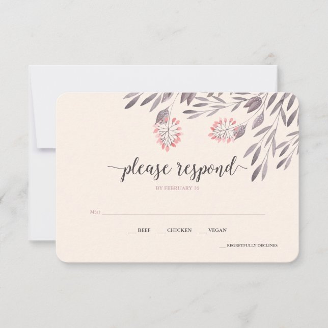 RSVP v2 de Casamento de Sonhos da Noite de Verão (Frente)