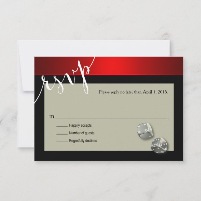 RSVP Vegas Casino Chip | preto prateado vermelho (Frente)