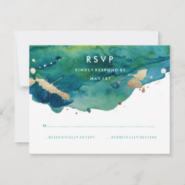 RSVP Verde Azul e Splatter Dourado