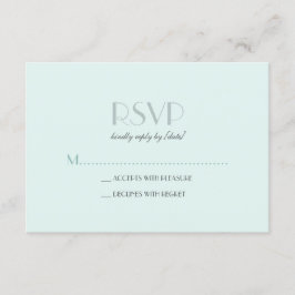 RSVP Verde da Espuma Básica Elegante