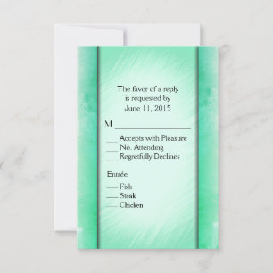 RSVP Verde de Classe Elegante com Menu