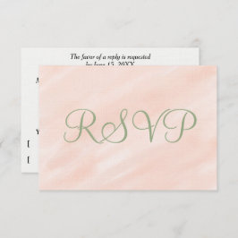 RSVP Verde de Sage de Aquarela Suave