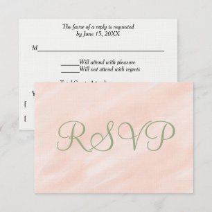 RSVP Verde de Sage de Aquarela Suave