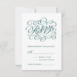 RSVP Vertical Elegante de Caligrafia Profunda