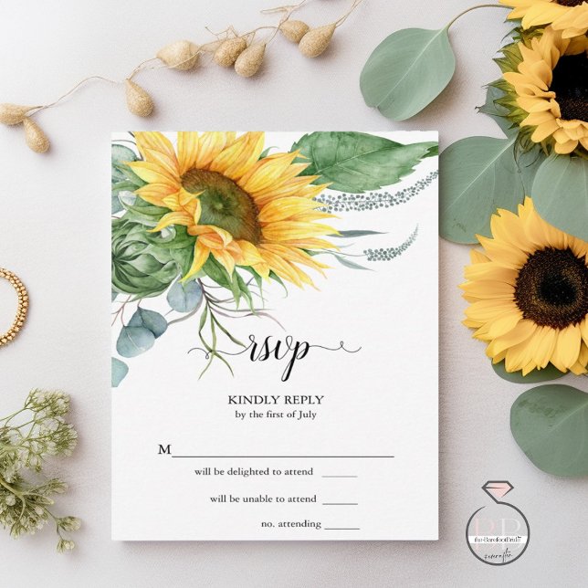 RSVP Watercolor Sunflower (Criador carregado)
