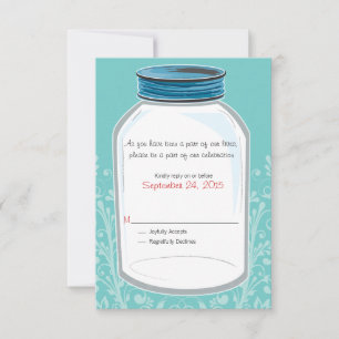 RSVP Whimsy Mason Jar Casamento