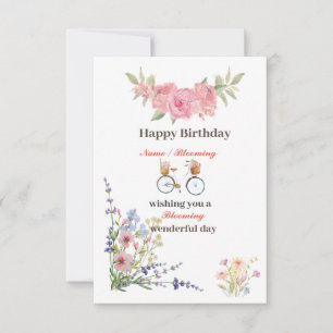 RSVP Wildflower Blooming Maravilhosa Cartão de Aniversá