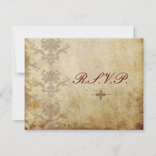 RSVPs de Vintage exigem convites para casamento 5x