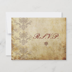 RSVPs de Vintage exigem convites para casamento 5x