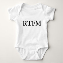 RTFM Leia o ******* Manual T-Shirt recém-nascido e