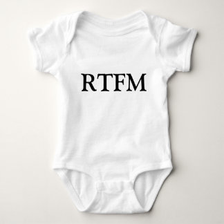 RTFM Leia o ******* Manual T-Shirt recém-nascido e