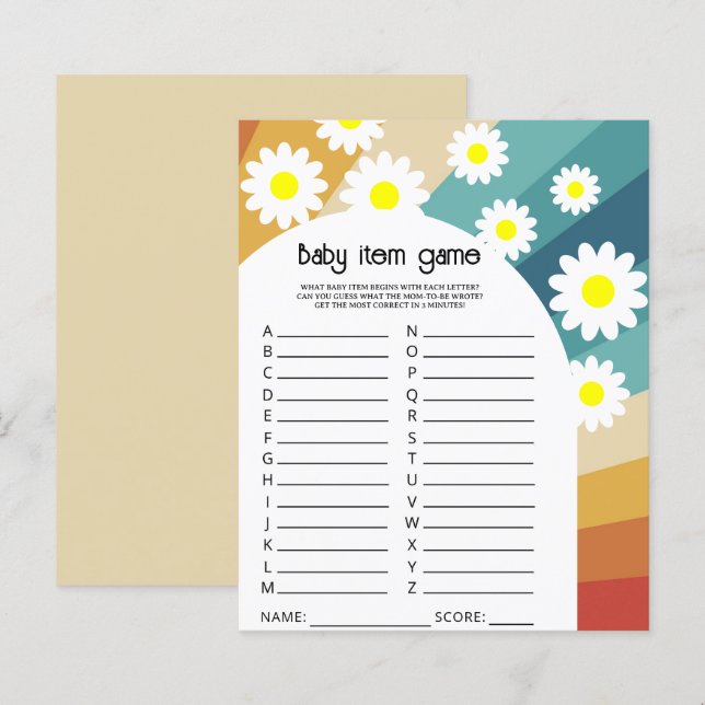 Rtro Groovy - Jogo de Item Bebê (Frente/Verso)