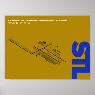 Rua. Aeroporto Louis (STL) Diagrama Poster