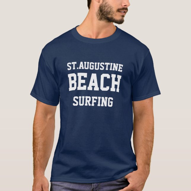 Rua. Augustine Beach, Florida, Surfing T-Shirt (Frente)
