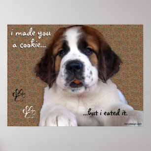 Rua Bernard Puppy Cookie Poster